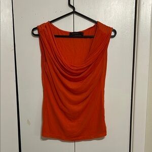The Limited Orange Draped Blouse